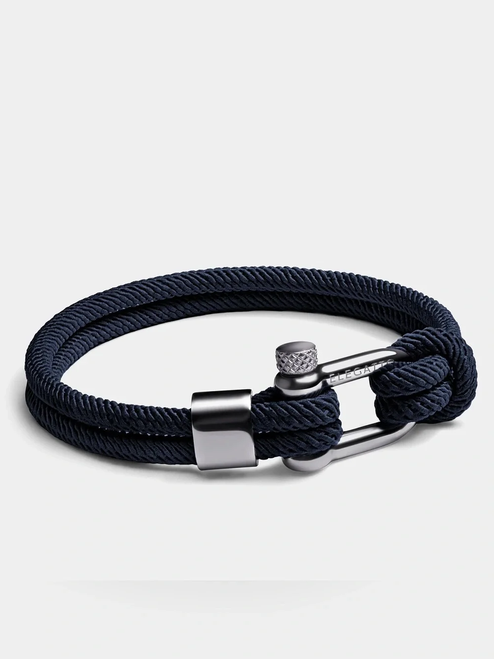 Men’s ELEGATTO ALCHOR PLATINUM NAVY Limited edition bracelet